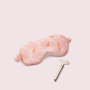 Kate Spade  Falling Flower - Opalite Mini Facial Roler & Satin Eye Mask Set NWT